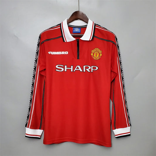 Manchester United Hemmatröja Långärmad Retro 1998/99