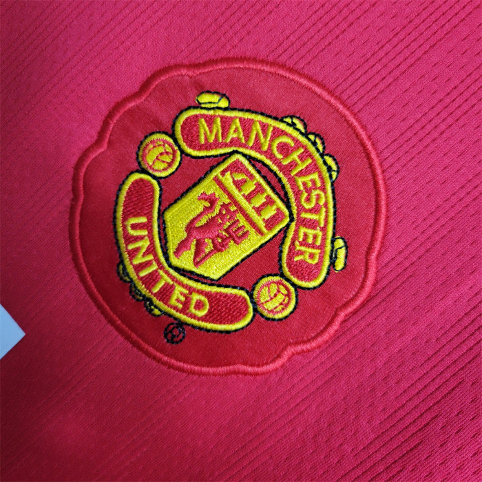 Manchester United Hemmatröja Långärmad Retro 2007/08