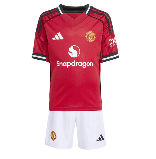 Manchester United Hemmatröja 2025/26 Barnstorlek